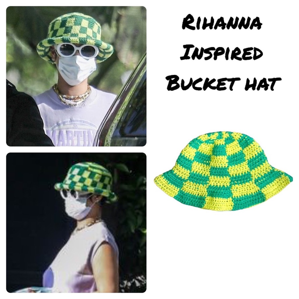 Rihanna inspired Crochet Bucket Hat